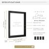 imageMCS Floating Frame with Canvas Included Art Frames for Canvas Paintings with Adhesive Fasteners and Hanging Hardware Black 12 x 16 InchBlack