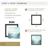 imageMCS Floating Frame with Canvas Included Art Frames for Canvas Paintings with Adhesive Fasteners and Hanging Hardware Black 12 x 16 InchBlack