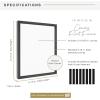 imageMCS Floating Frame with Canvas Included Art Frames for Canvas Paintings with Adhesive Fasteners and Hanging Hardware Black 12 x 16 InchBlack