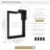imageMCS Floating Frame with Canvas Included Art Frames for Canvas Paintings with Adhesive Fasteners and Hanging Hardware Black 12 x 16 InchBlack