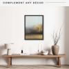 imageMCS Floating Frame with Canvas Included Art Frames for Canvas Paintings with Adhesive Fasteners and Hanging Hardware Black 12 x 16 InchBlack