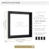 imageMCS Floating Frame with Canvas Included Art Frames for Canvas Paintings with Adhesive Fasteners and Hanging Hardware Black 12 x 16 InchBlack