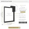 imageMCS Floating Frame with Canvas Included Art Frames for Canvas Paintings with Adhesive Fasteners and Hanging Hardware Black 12 x 16 InchBlack