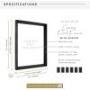 imageMCS Floating Frame with Canvas Included Art Frames for Canvas Paintings with Adhesive Fasteners and Hanging Hardware Black 12 x 16 InchBlack