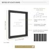 imageMCS Floating Frame with Canvas Included Art Frames for Canvas Paintings with Adhesive Fasteners and Hanging Hardware Black 12 x 16 InchBlack