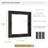 imageMCS Floating Frame with Canvas Included Art Frames for Canvas Paintings with Adhesive Fasteners and Hanging Hardware Black 12 x 16 InchBlack