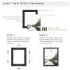 imageMCS Floating Frame with Canvas Included Art Frames for Canvas Paintings with Adhesive Fasteners and Hanging Hardware Black 12 x 16 InchBlack