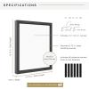 imageMCS Floating Frame with Canvas Included Art Frames for Canvas Paintings with Adhesive Fasteners and Hanging Hardware Black 12 x 16 InchBlack