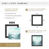 imageMCS Floating Frame with Canvas Included Art Frames for Canvas Paintings with Adhesive Fasteners and Hanging Hardware Black 12 x 16 InchBlack