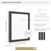 imageMCS Floating Frame with Canvas Included Art Frames for Canvas Paintings with Adhesive Fasteners and Hanging Hardware Black 12 x 16 InchBlack
