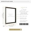 imageMCS Floating Frame with Canvas Included Art Frames for Canvas Paintings with Adhesive Fasteners and Hanging Hardware Black 12 x 16 InchBlack and Gold
