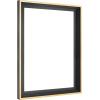 imageMCS Floating Frame with Canvas Included Art Frames for Canvas Paintings with Adhesive Fasteners and Hanging Hardware Black 12 x 16 InchBlack and Gold