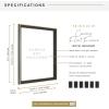 imageMCS Floating Frame with Canvas Included Art Frames for Canvas Paintings with Adhesive Fasteners and Hanging Hardware Black 12 x 16 InchBlack and Gold