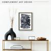 imageMCS Floating Frame with Canvas Included Art Frames for Canvas Paintings with Adhesive Fasteners and Hanging Hardware Black 12 x 16 InchBlack and Gold