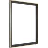 imageMCS Floating Frame with Canvas Included Art Frames for Canvas Paintings with Adhesive Fasteners and Hanging Hardware Black 12 x 16 InchBlack and Gold