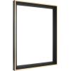 imageMCS Floating Frame with Canvas Included Art Frames for Canvas Paintings with Adhesive Fasteners and Hanging Hardware Black 12 x 16 InchBlack and Gold