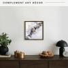 imageMCS Floating Frame with Canvas Included Art Frames for Canvas Paintings with Adhesive Fasteners and Hanging Hardware Black 12 x 16 InchBlack and Gold