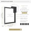 imageMCS Floating Frame with Canvas Included Art Frames for Canvas Paintings with Adhesive Fasteners and Hanging Hardware Black 12 x 16 InchBlack and Silver