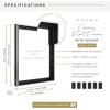 imageMCS Floating Frame with Canvas Included Art Frames for Canvas Paintings with Adhesive Fasteners and Hanging Hardware Black 12 x 16 InchBlack and Silver