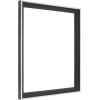 imageMCS Floating Frame with Canvas Included Art Frames for Canvas Paintings with Adhesive Fasteners and Hanging Hardware Black 12 x 16 InchBlack and Silver