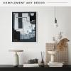 imageMCS Floating Frame with Canvas Included Art Frames for Canvas Paintings with Adhesive Fasteners and Hanging Hardware Black 12 x 16 InchBlack and Silver