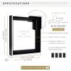 imageMCS Floating Frame with Canvas Included Art Frames for Canvas Paintings with Adhesive Fasteners and Hanging Hardware Black 12 x 16 InchBlack and Silver