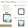 imageMCS Floating Frame with Canvas Included Art Frames for Canvas Paintings with Adhesive Fasteners and Hanging Hardware Black 12 x 16 InchBlack and Silver