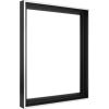 imageMCS Floating Frame with Canvas Included Art Frames for Canvas Paintings with Adhesive Fasteners and Hanging Hardware Black 12 x 16 InchBlack and Silver