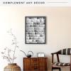 imageMCS Floating Frame with Canvas Included Art Frames for Canvas Paintings with Adhesive Fasteners and Hanging Hardware Black 12 x 16 InchBlack and Silver