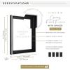 imageMCS Floating Frame with Canvas Included Art Frames for Canvas Paintings with Adhesive Fasteners and Hanging Hardware Black 12 x 16 InchBlack and Silver
