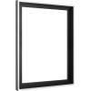 imageMCS Floating Frame with Canvas Included Art Frames for Canvas Paintings with Adhesive Fasteners and Hanging Hardware Black 12 x 16 InchBlack and Silver