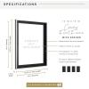 imageMCS Floating Frame with Canvas Included Art Frames for Canvas Paintings with Adhesive Fasteners and Hanging Hardware Black 12 x 16 InchBlack and Silver