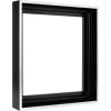 imageMCS Floating Frame with Canvas Included Art Frames for Canvas Paintings with Adhesive Fasteners and Hanging Hardware Black 12 x 16 InchBlack and Silver