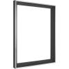 imageMCS Floating Frame with Canvas Included Art Frames for Canvas Paintings with Adhesive Fasteners and Hanging Hardware Black 12 x 16 InchBlack and Silver