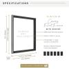 imageMCS Floating Frame with Canvas Included Art Frames for Canvas Paintings with Adhesive Fasteners and Hanging Hardware Black 12 x 16 InchBlack and Silver