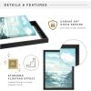 imageMCS Floating Frame with Canvas Included Art Frames for Canvas Paintings with Adhesive Fasteners and Hanging Hardware Black 12 x 16 InchGray