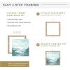 imageMCS Floating Frame with Canvas Included Art Frames for Canvas Paintings with Adhesive Fasteners and Hanging Hardware Black 12 x 16 InchNatural