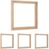 imageMCS Floating Frame with Canvas Included Art Frames for Canvas Paintings with Adhesive Fasteners and Hanging Hardware Black 12 x 16 InchNatural