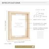 imageMCS Floating Frame with Canvas Included Art Frames for Canvas Paintings with Adhesive Fasteners and Hanging Hardware Black 12 x 16 InchNatural Woodgrain