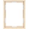 imageMCS Floating Frame with Canvas Included Art Frames for Canvas Paintings with Adhesive Fasteners and Hanging Hardware Black 12 x 16 InchNatural Woodgrain