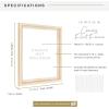 imageMCS Floating Frame with Canvas Included Art Frames for Canvas Paintings with Adhesive Fasteners and Hanging Hardware Black 12 x 16 InchNatural Woodgrain