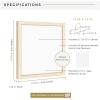 imageMCS Floating Frame with Canvas Included Art Frames for Canvas Paintings with Adhesive Fasteners and Hanging Hardware Black 12 x 16 InchNatural Woodgrain