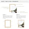 imageMCS Floating Frame with Canvas Included Art Frames for Canvas Paintings with Adhesive Fasteners and Hanging Hardware Black 12 x 16 InchNatural Woodgrain