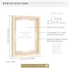 imageMCS Floating Frame with Canvas Included Art Frames for Canvas Paintings with Adhesive Fasteners and Hanging Hardware Black 12 x 16 InchNatural Woodgrain
