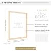 imageMCS Floating Frame with Canvas Included Art Frames for Canvas Paintings with Adhesive Fasteners and Hanging Hardware Black 12 x 16 InchNatural Woodgrain