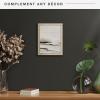 imageMCS Floating Frame with Canvas Included Art Frames for Canvas Paintings with Adhesive Fasteners and Hanging Hardware Black 12 x 16 InchNatural Woodgrain