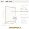 imageMCS Floating Frame with Canvas Included Art Frames for Canvas Paintings with Adhesive Fasteners and Hanging Hardware Black 12 x 16 InchNatural Woodgrain