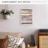 imageMCS Floating Frame with Canvas Included Art Frames for Canvas Paintings with Adhesive Fasteners and Hanging Hardware Black 12 x 16 InchNatural Woodgrain