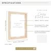 imageMCS Floating Frame with Canvas Included Art Frames for Canvas Paintings with Adhesive Fasteners and Hanging Hardware Black 12 x 16 InchNatural Woodgrain
