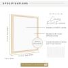 imageMCS Floating Frame with Canvas Included Art Frames for Canvas Paintings with Adhesive Fasteners and Hanging Hardware Black 12 x 16 InchNatural Woodgrain